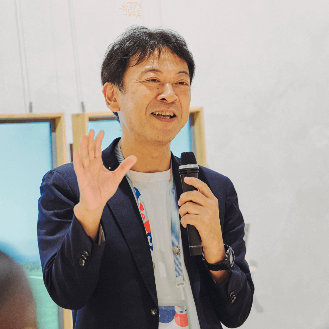 写真：岡田 康伸 氏（電気事業連合会 大阪・関西万博推進室 室長／電力館 可能性のタマゴたち 館長）