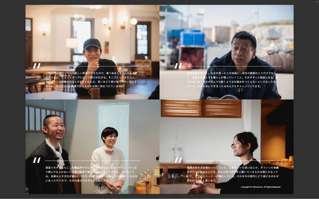 インタビューに協力いただいた食の担い手達の写真