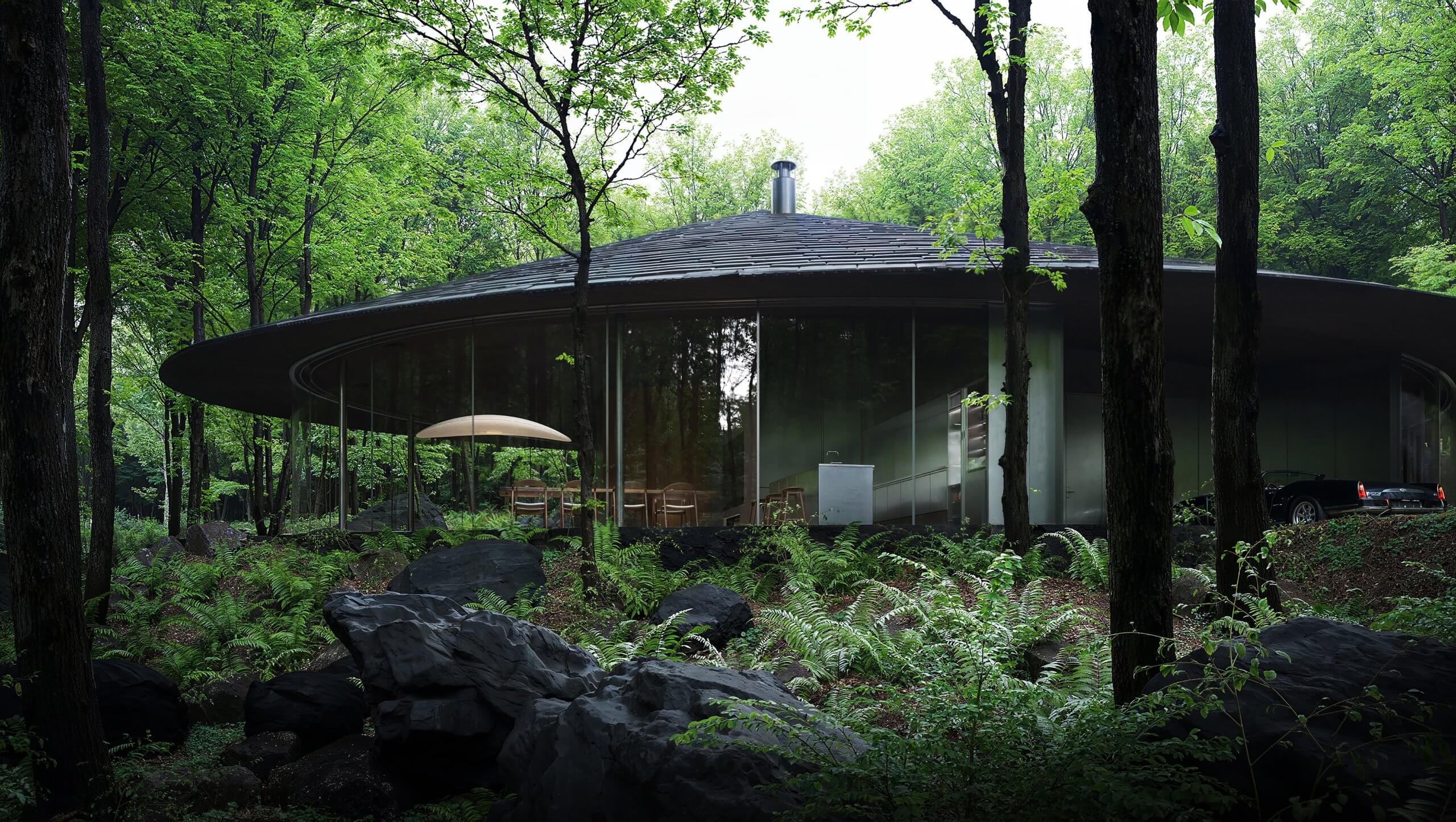 「NOT A HOTEL KITAKARUIZAWA NATURE WITHIN」の完成予想図